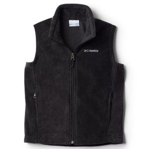 Youth L Columbia Black Fleece Vest